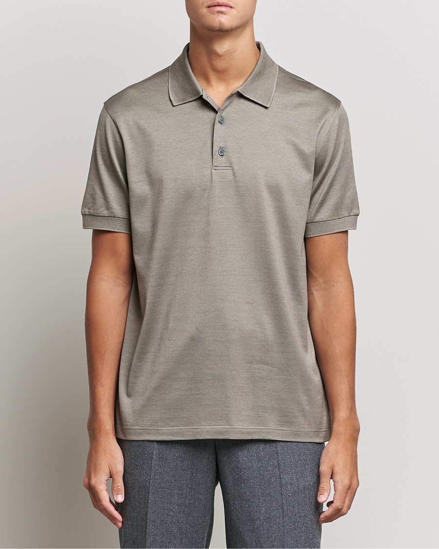 Herren | Poloshirts | Brioni | Cotton/Silk Short Sleeve Polo Beige