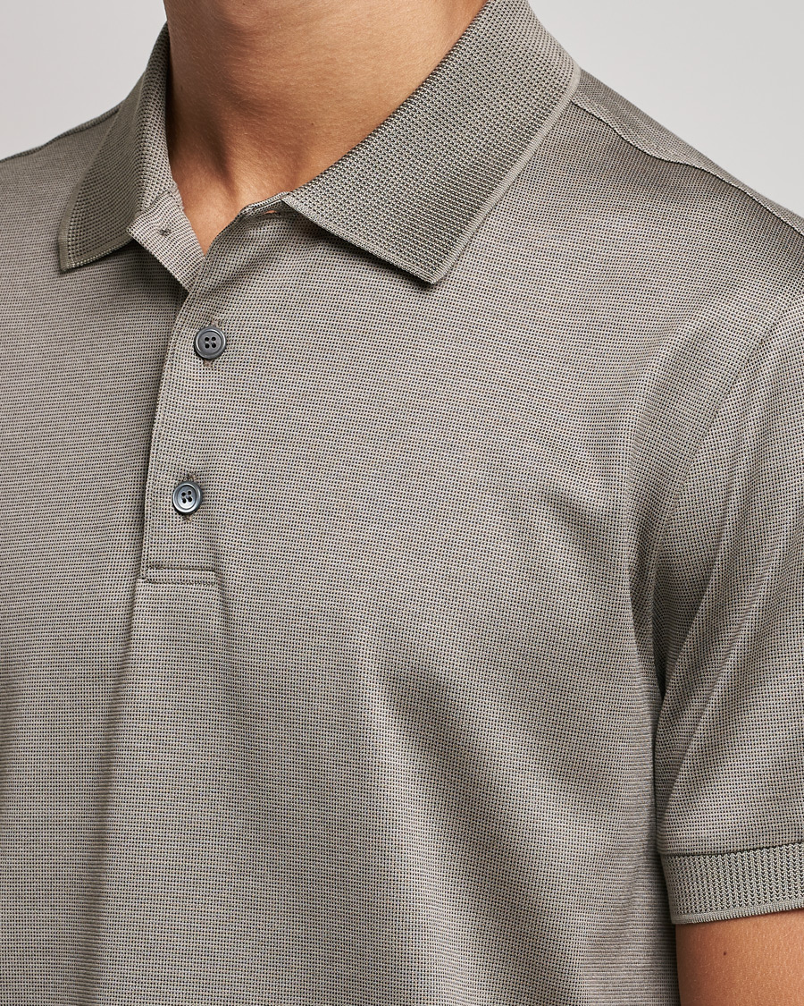 Herren | Poloshirts | Brioni | Cotton/Silk Short Sleeve Polo Beige