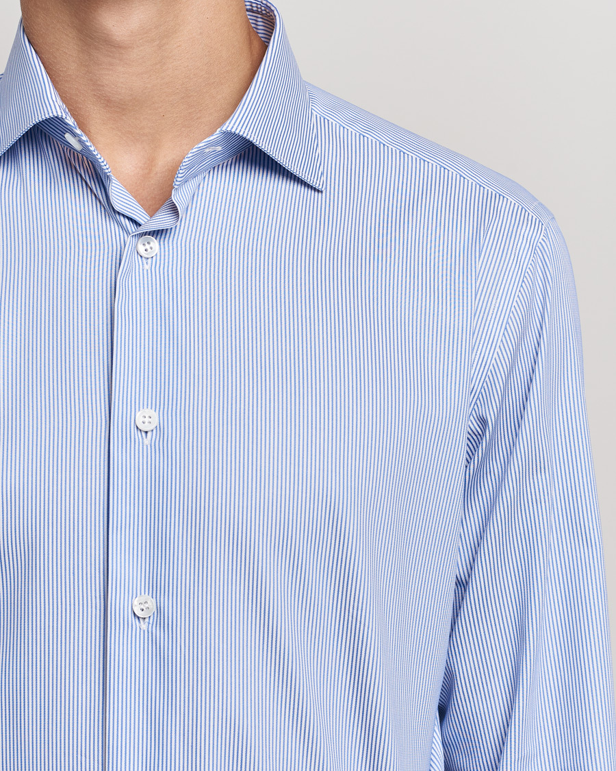 Herren | Hemden | Brioni | Slim Fit Dress Shirt Light Blue Stripe