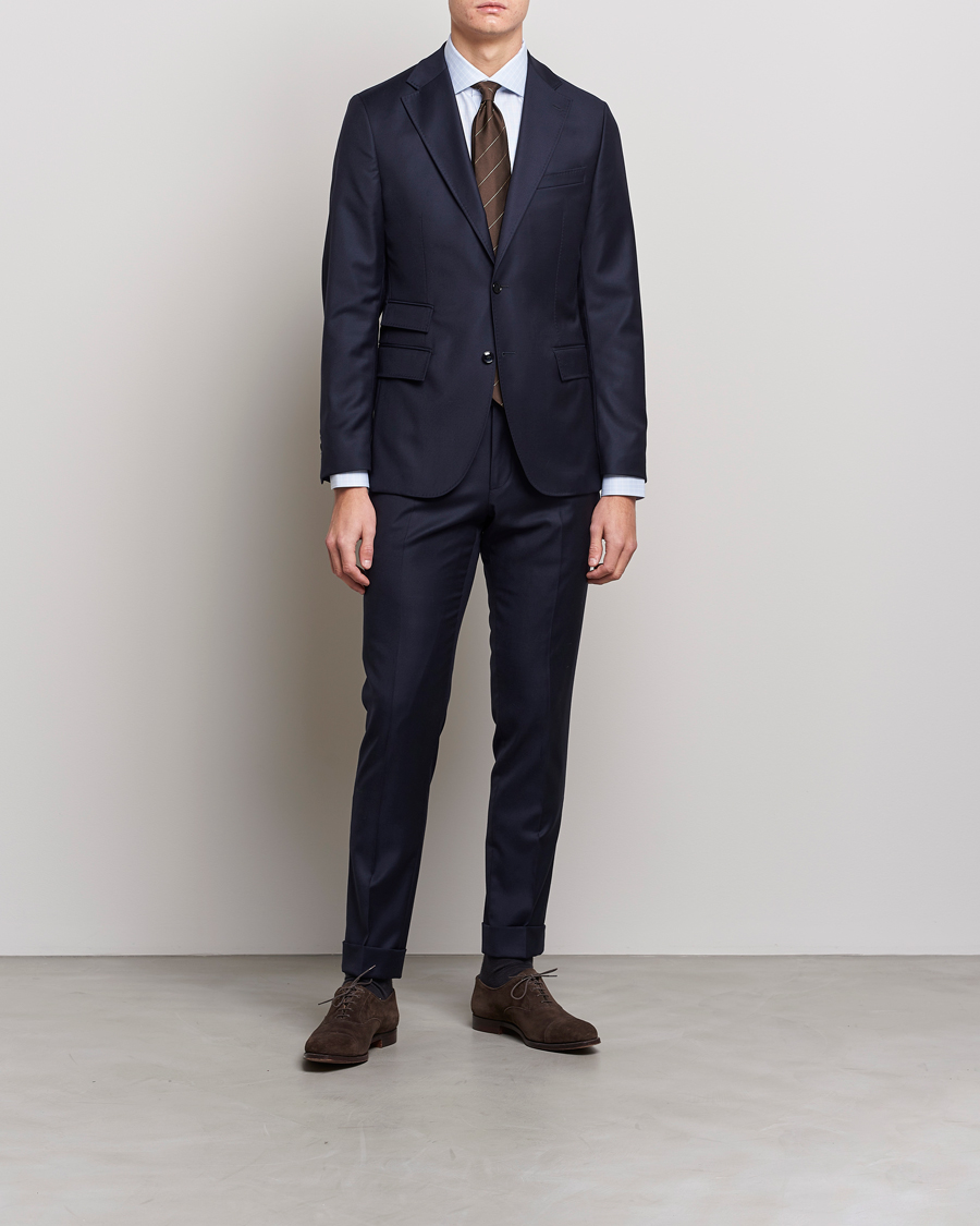 Herren | Hemden | Brioni | Slim Fit Dress Shirt Light Blue Check