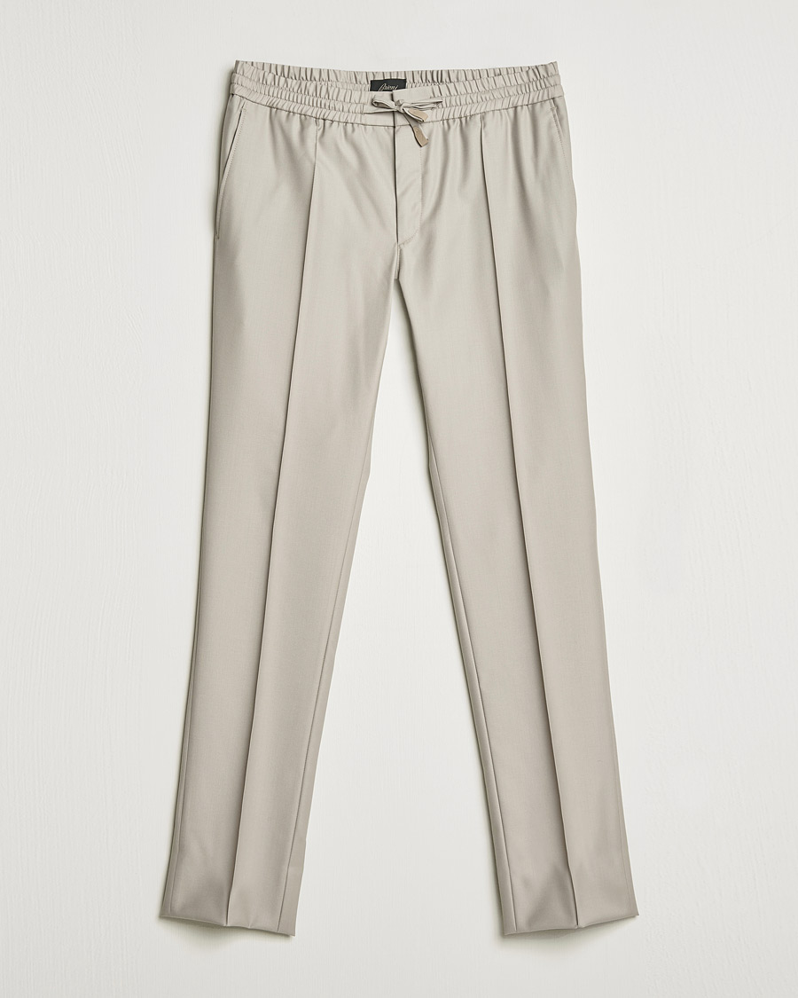 Herren | Hosen | Brioni | Wool/Cashmere Drawstring Trousers Beige