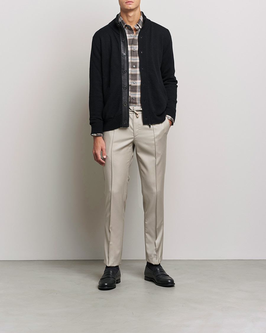 Herren | Hosen | Brioni | Wool/Cashmere Drawstring Trousers Beige
