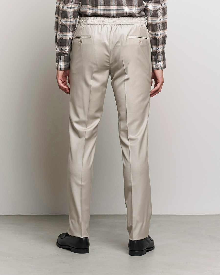 Herren | Hosen | Brioni | Wool/Cashmere Drawstring Trousers Beige