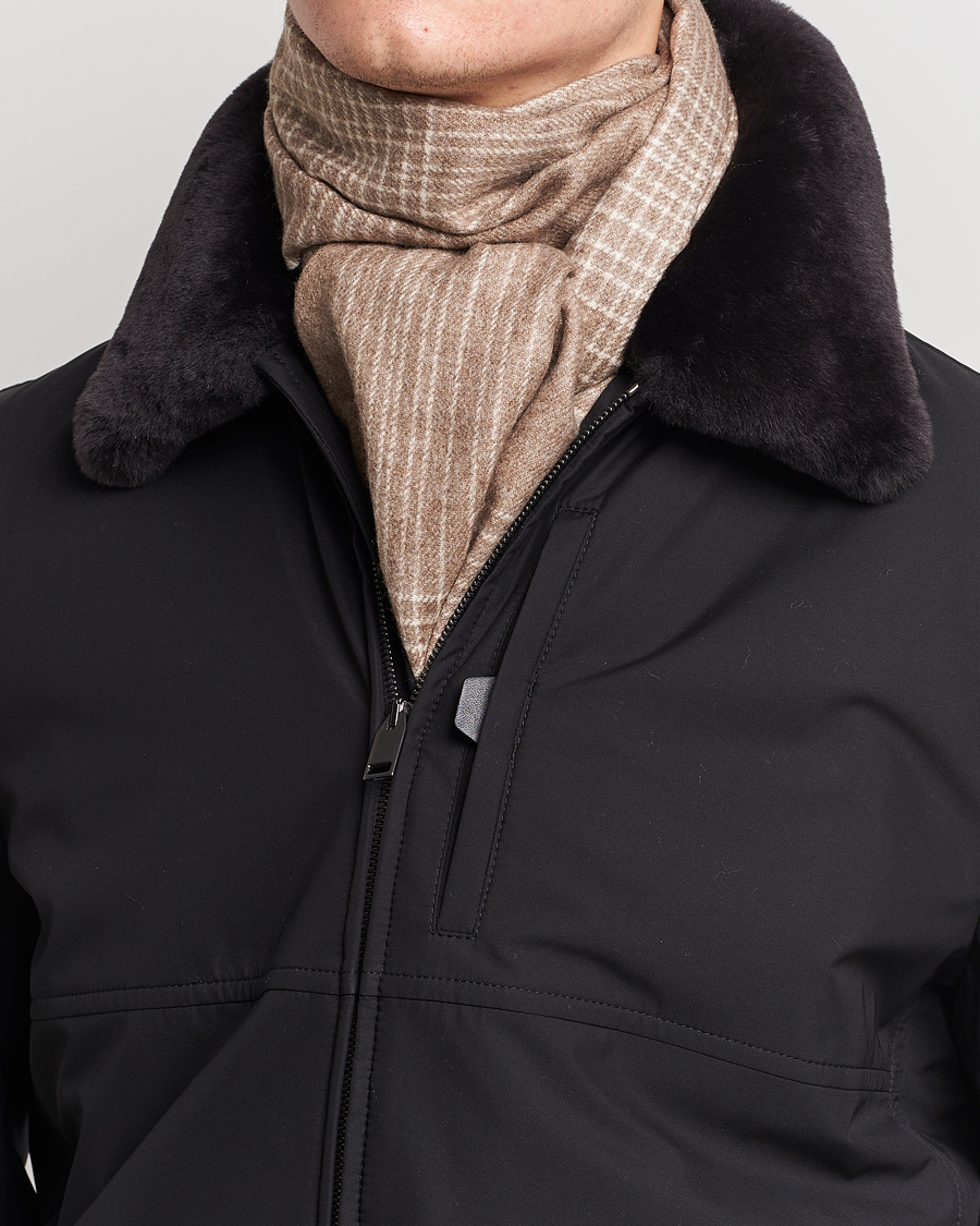 Herren | Brioni Cashmere/Silk Scarf Taupe | Brioni | Cashmere/Silk Scarf Taupe