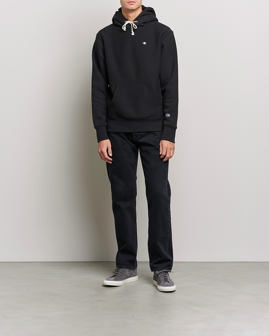 Herren | Pullover | Champion | Reverse Weave Soft Fleece Hood Black