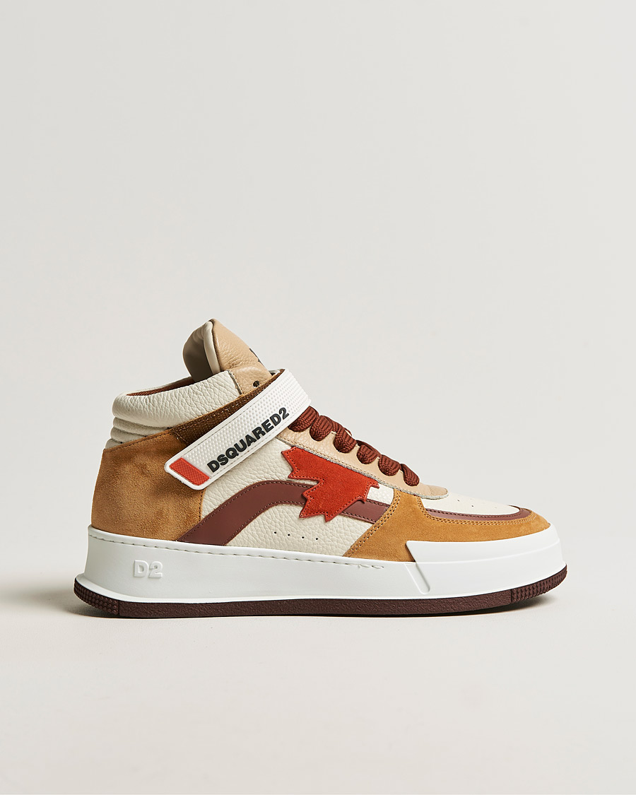 Herren | Dsquared2 Canadian High Tops White/Camel | Dsquared2 | Canadian High Tops White/Camel
