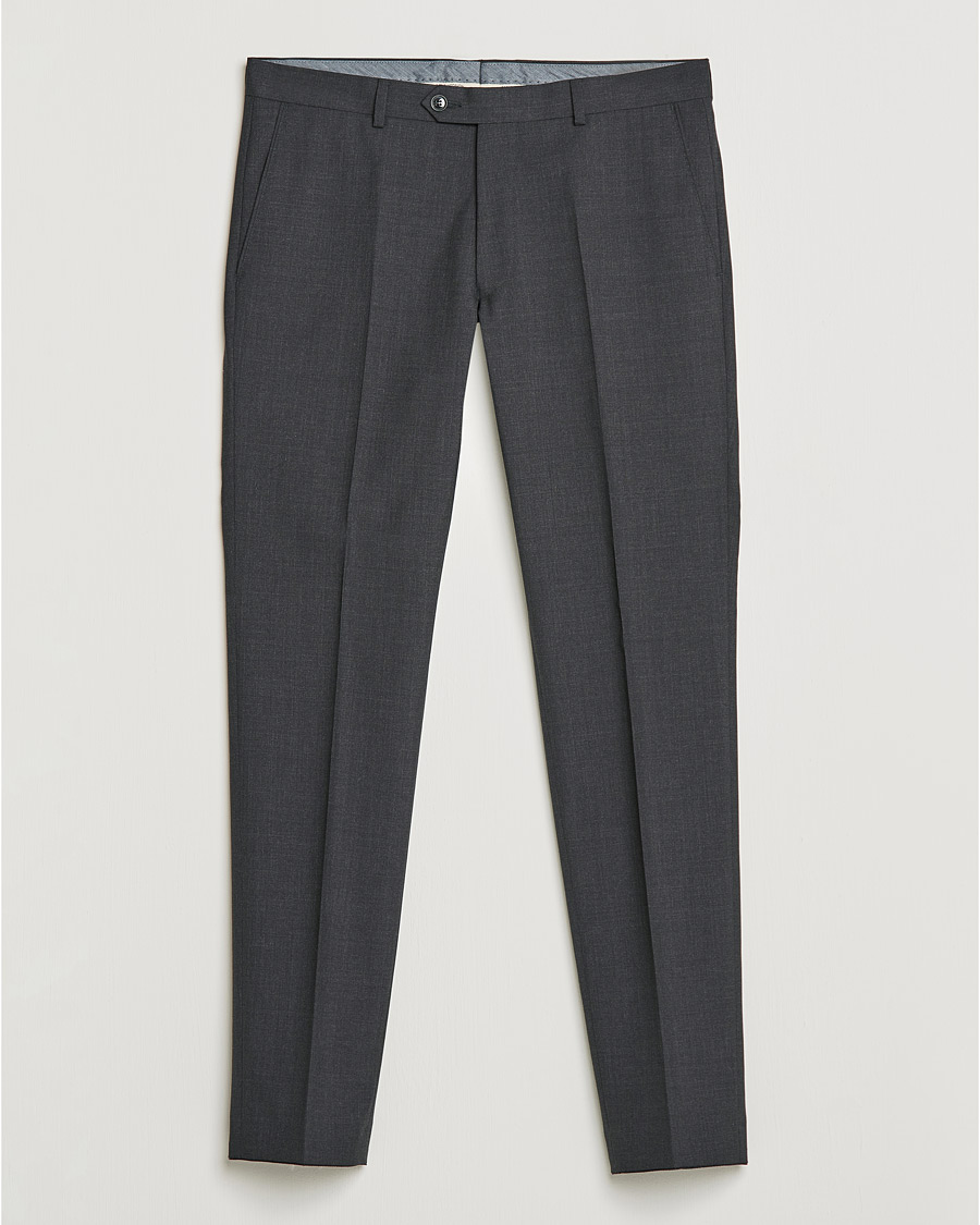 Herren | Hosen | Oscar Jacobson | Denz Super 120's Wool Trousers Grey