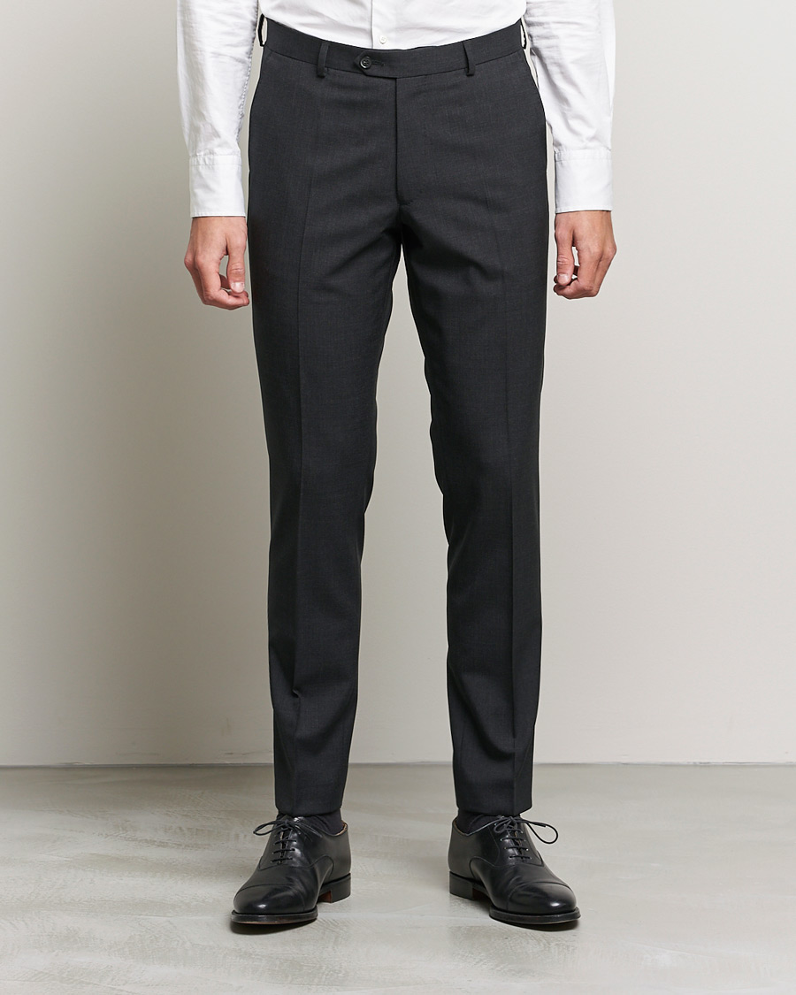 Herren | Hosen | Oscar Jacobson | Denz Super 120's Wool Trousers Grey