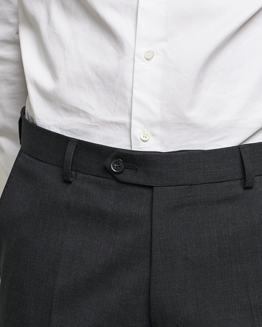 Herren | Hosen | Oscar Jacobson | Denz Super 120's Wool Trousers Grey