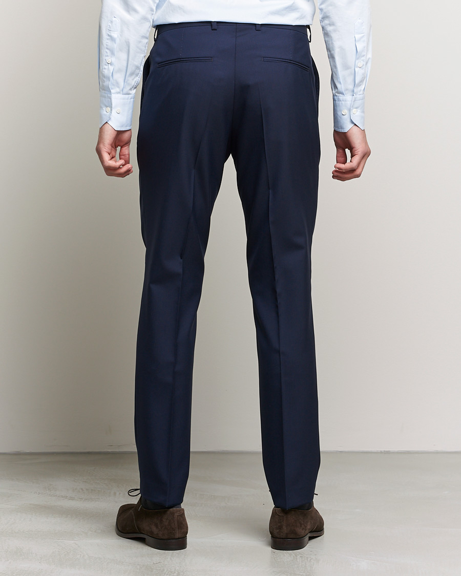 Herren | Hosen | Oscar Jacobson | Denz Super 120's Wool Trousers Navy