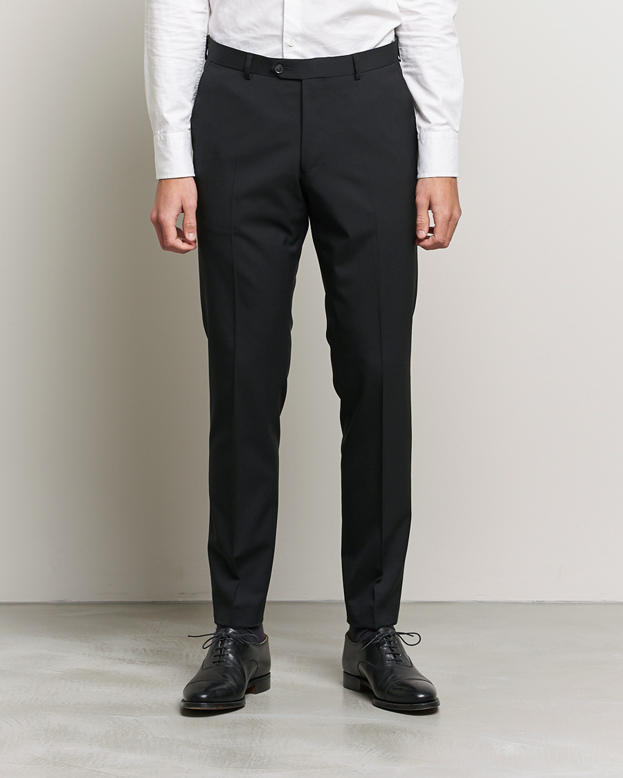 Herren | Hosen | Oscar Jacobson | Denz Super 120's Wool Trousers Black