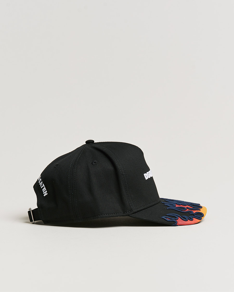 Herren | Dsquared2 Flames Baseball Cap Black | Dsquared2 | Flames Baseball Cap Black