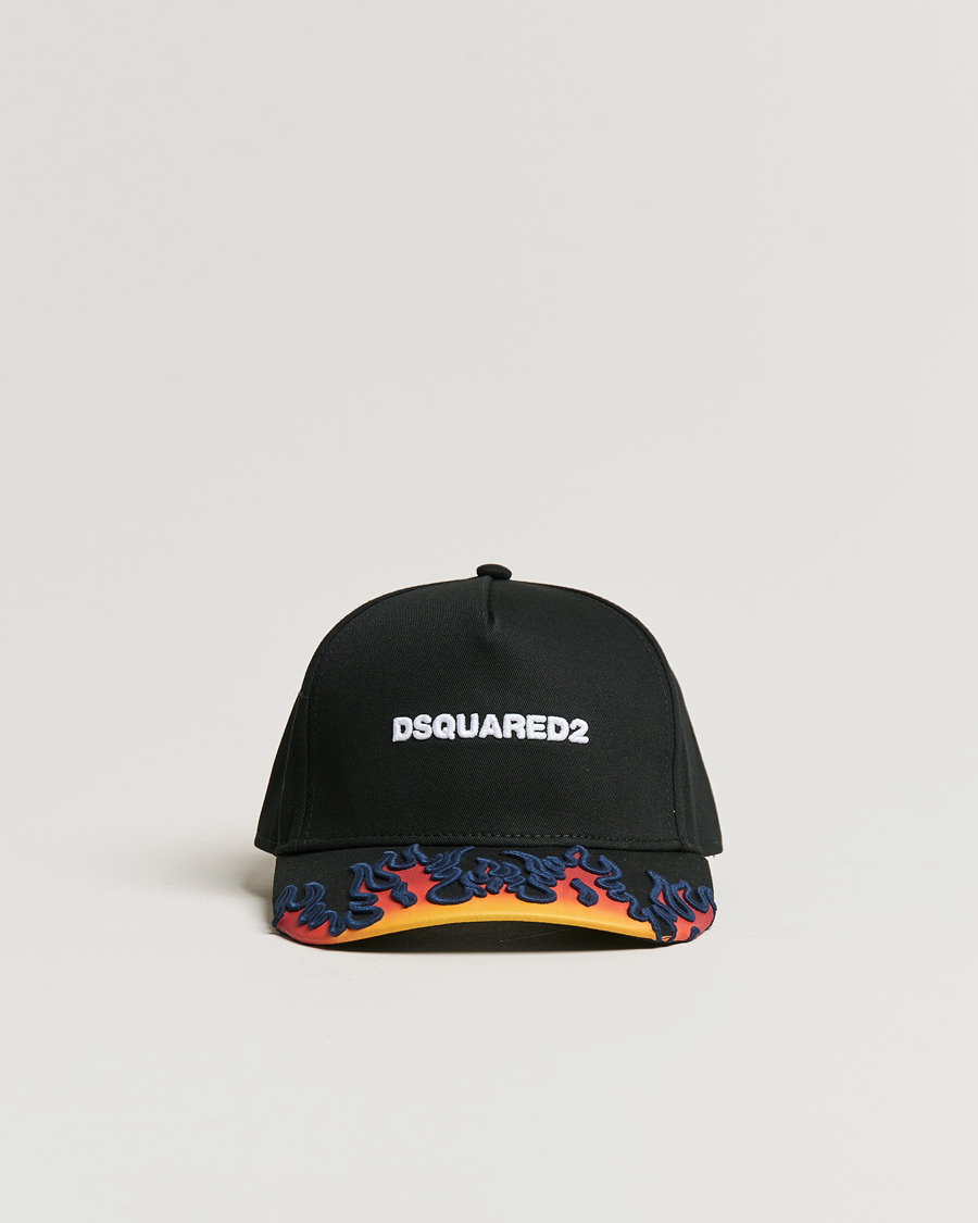Herren | Dsquared2 Flames Baseball Cap Black | Dsquared2 | Flames Baseball Cap Black