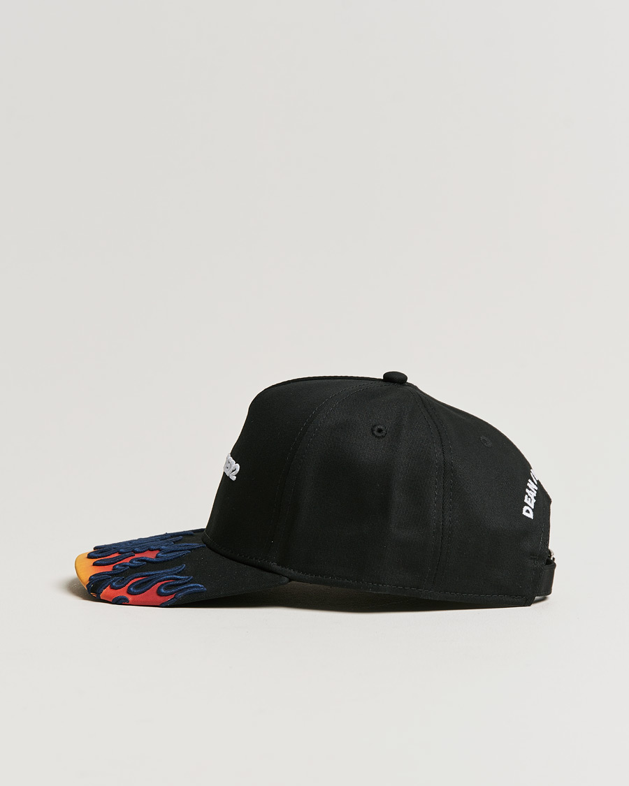 Herren | Dsquared2 Flames Baseball Cap Black | Dsquared2 | Flames Baseball Cap Black