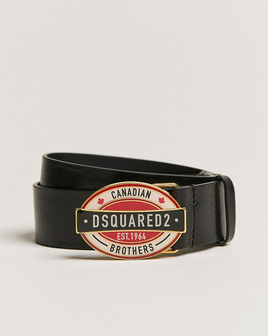 Herren | Dsquared2 Plaque Belt Black | Dsquared2 | Plaque Belt Black