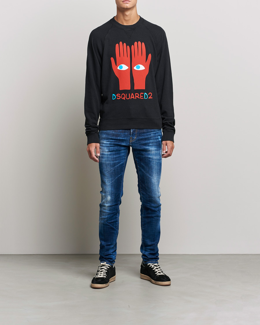 Herren | Pullover | Dsquared2 | Eyes On Hand Sweatshirt Black
