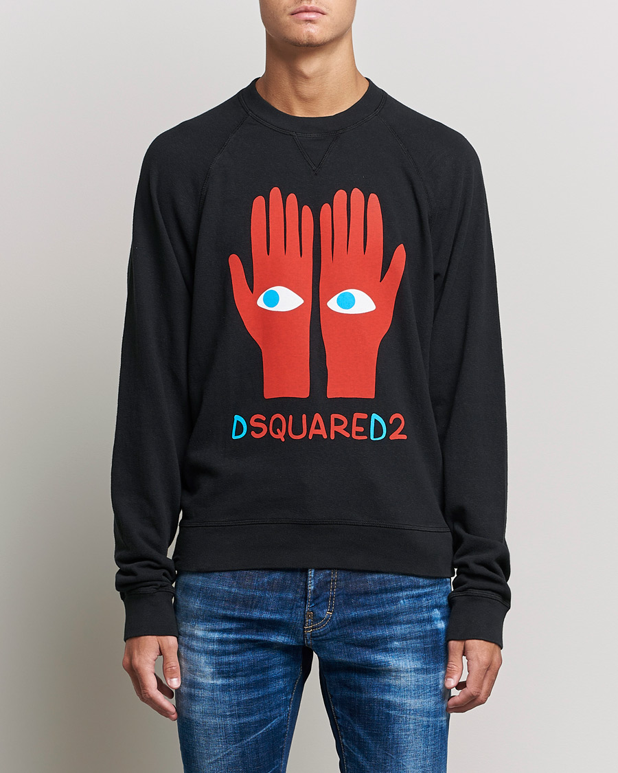 Herren | Pullover | Dsquared2 | Eyes On Hand Sweatshirt Black