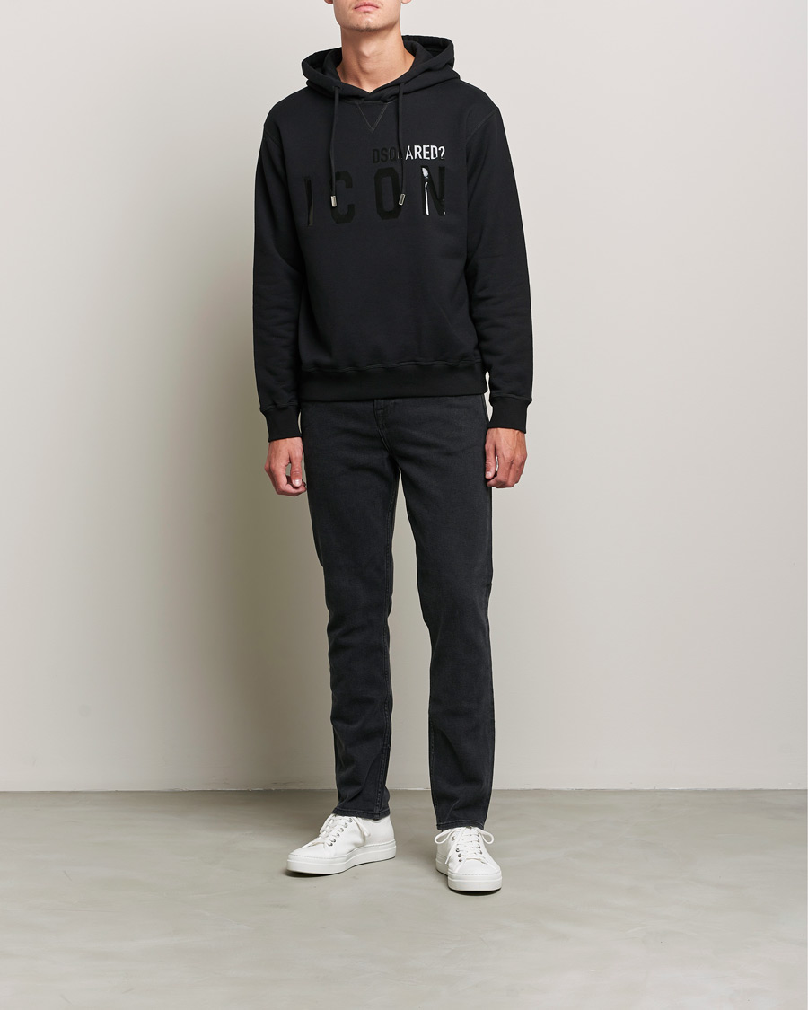 Herren | Pullover | Dsquared2 | Icon Tonal Logo Hoodie Black