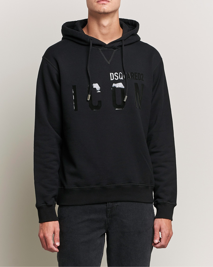 Herren | Pullover | Dsquared2 | Icon Tonal Logo Hoodie Black