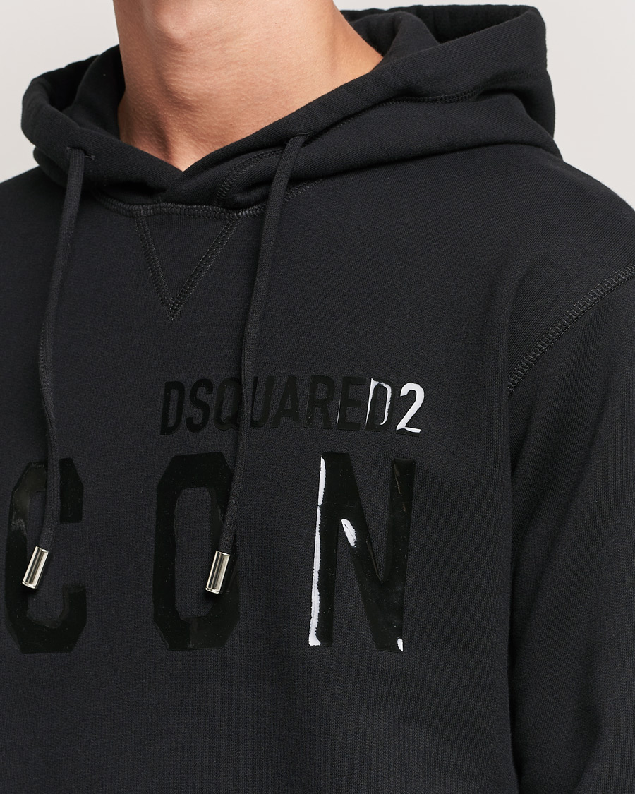 Herren | Pullover | Dsquared2 | Icon Tonal Logo Hoodie Black