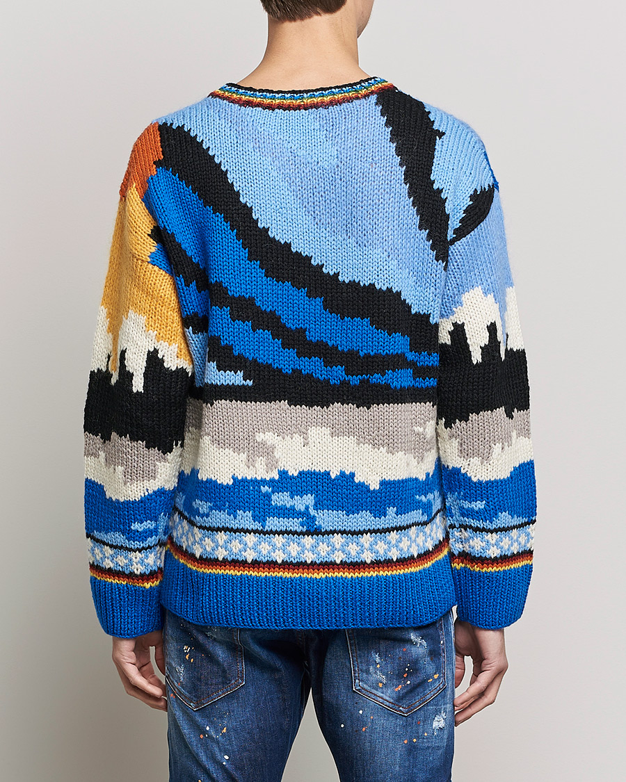 Herren | Pullover | Dsquared2 | Bear Dawns Knitted Sweater Blue/White