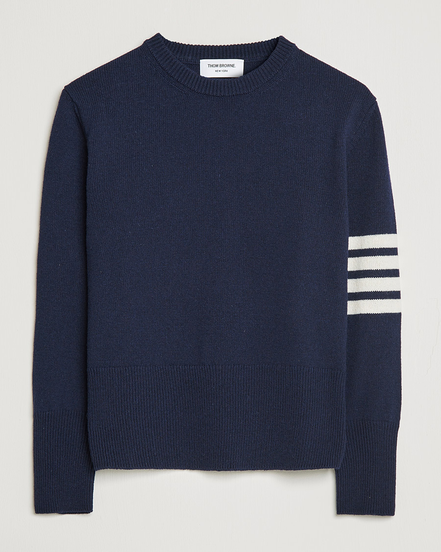 Herren | Pullover | Thom Browne | 4 Bar Shetland Pullover Navy