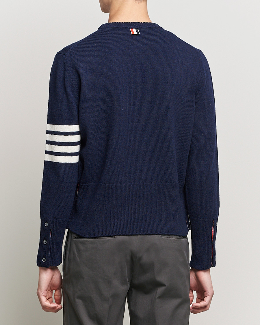 Herren | Pullover | Thom Browne | 4 Bar Shetland Pullover Navy