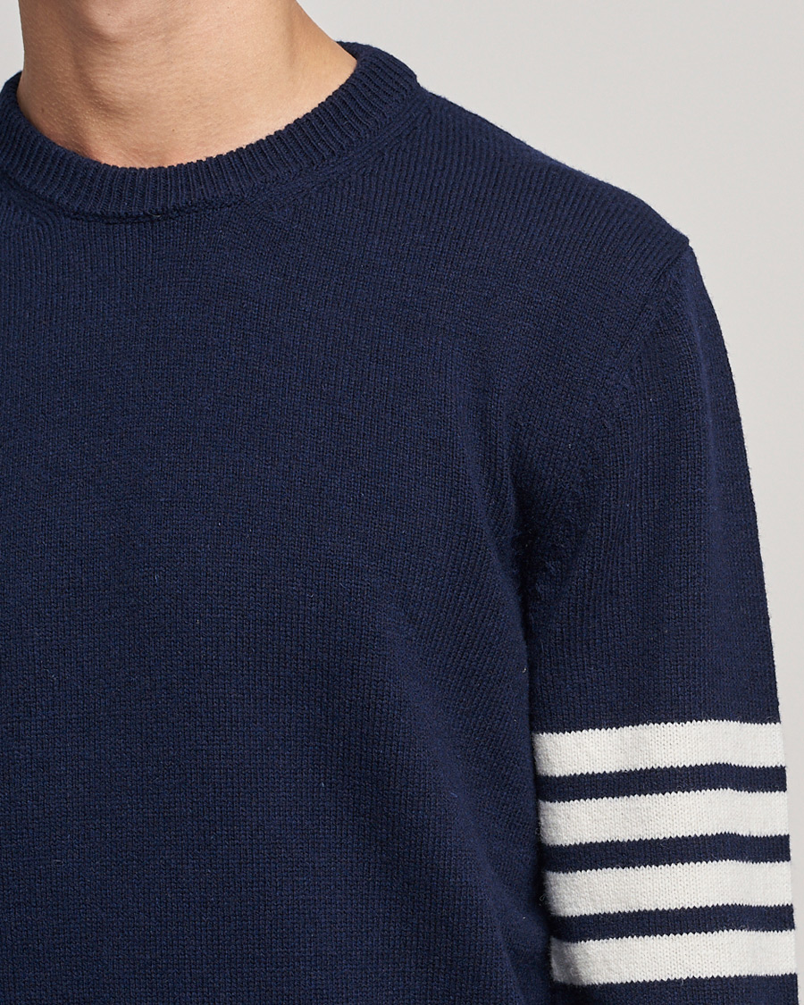 Herren | Pullover | Thom Browne | 4 Bar Shetland Pullover Navy