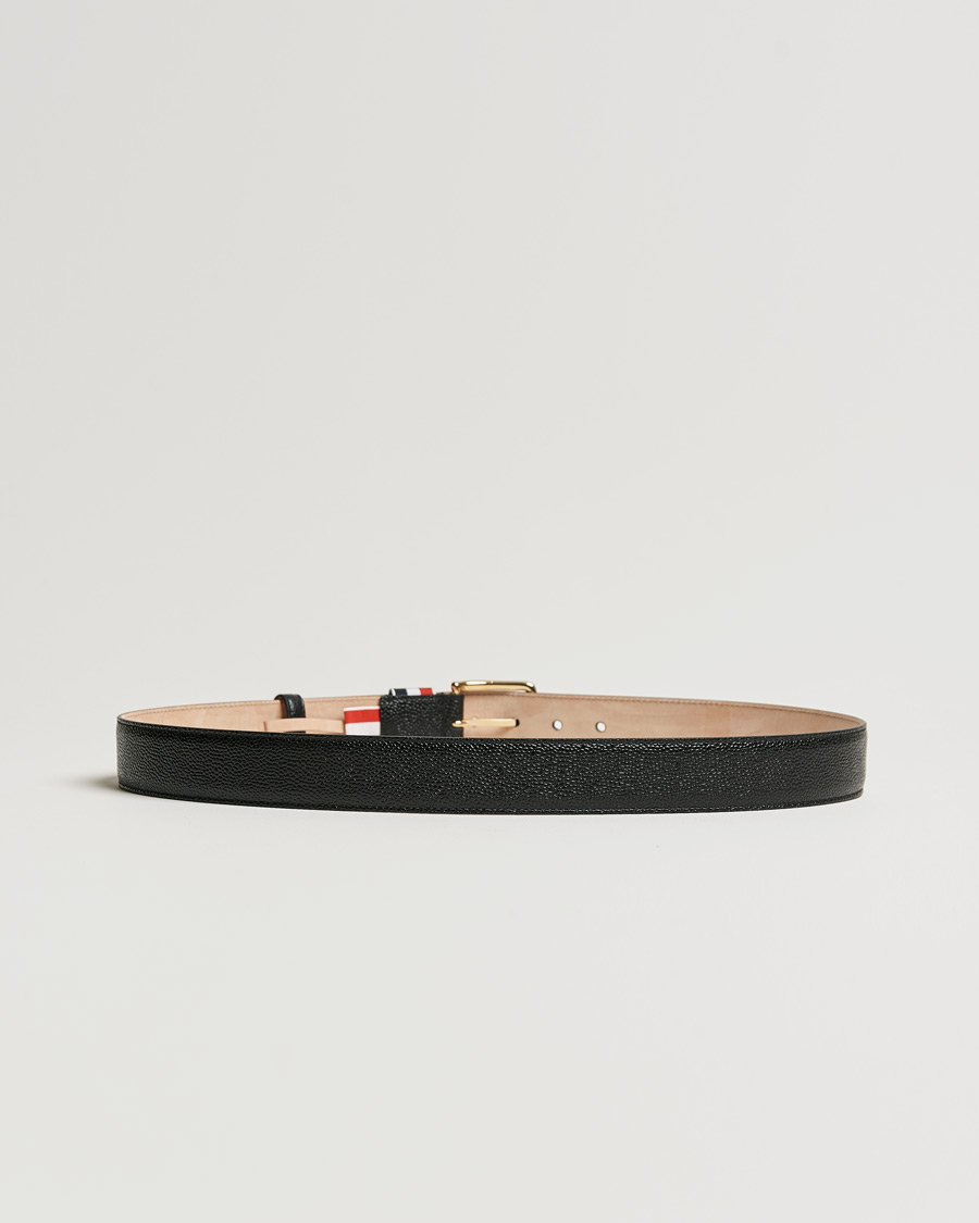 Herren | Thom Browne Grain Leather Belt Black | Thom Browne | Grain Leather Belt Black