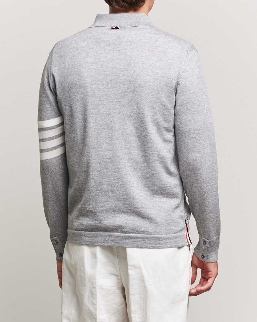 Herren | Hemden | Thom Browne | Merino Wool Button Down Shirt Light Grey