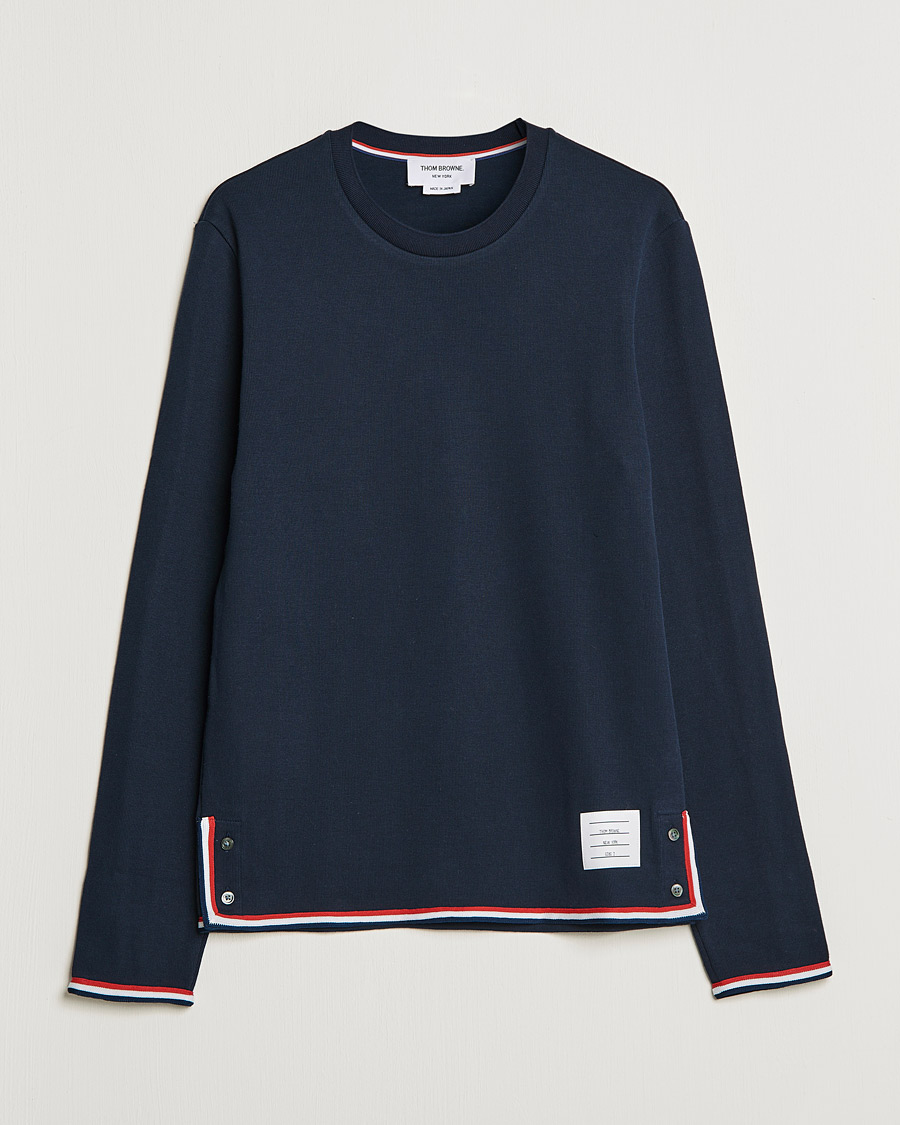 Herren | T-Shirts | Thom Browne | Long Sleeve Interlock T-Shirt Navy