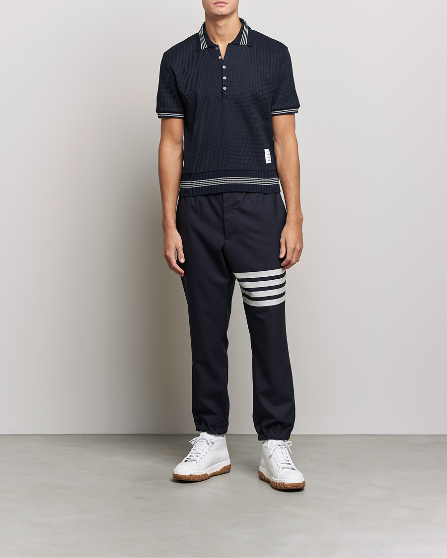 Herren | Poloshirts | Thom Browne | Rib Cuff Polo Navy