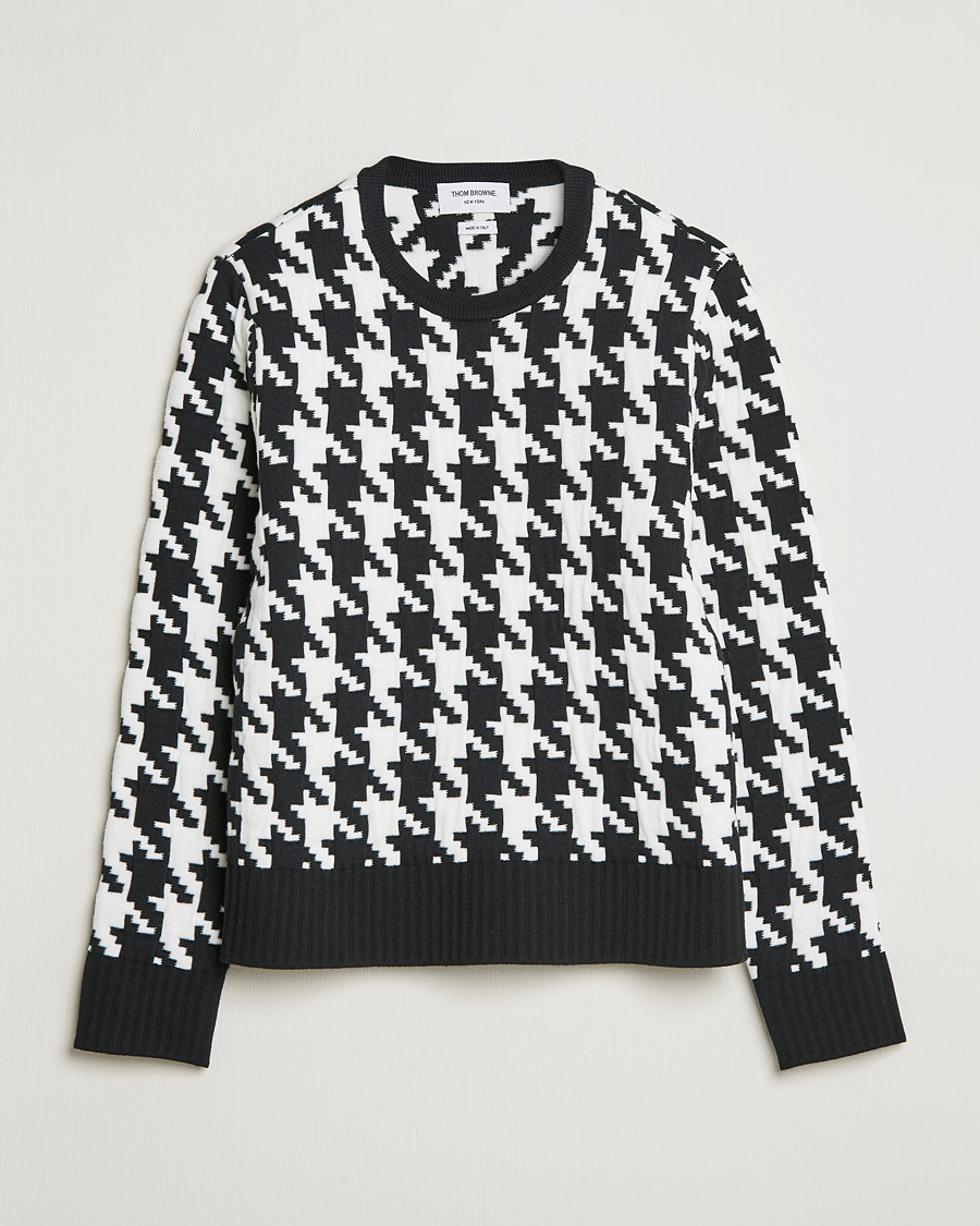 Herren | Pullover | Thom Browne | Houndstooth Jacquard Sweater Black/White