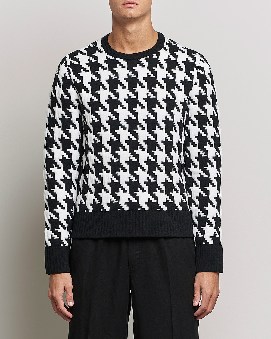 Herren | Pullover | Thom Browne | Houndstooth Jacquard Sweater Black/White