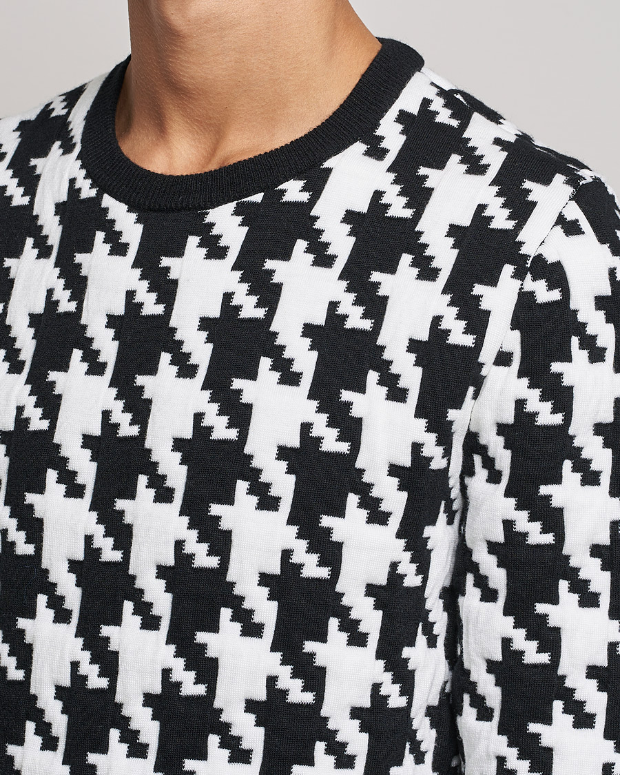 Herren | Pullover | Thom Browne | Houndstooth Jacquard Sweater Black/White