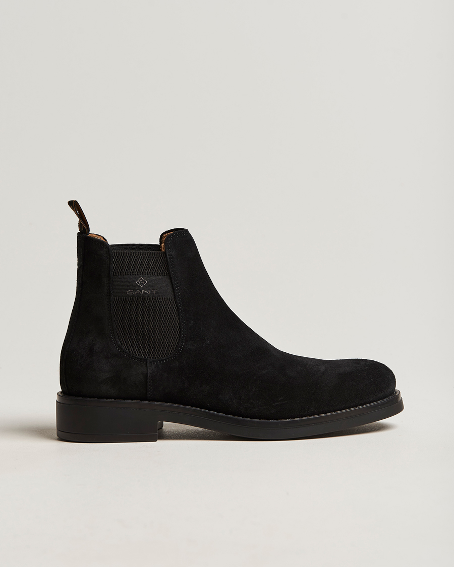 Herren | GANT Brookly Suede Chelsea Boot Black | GANT | Brookly Suede Chelsea Boot Black
