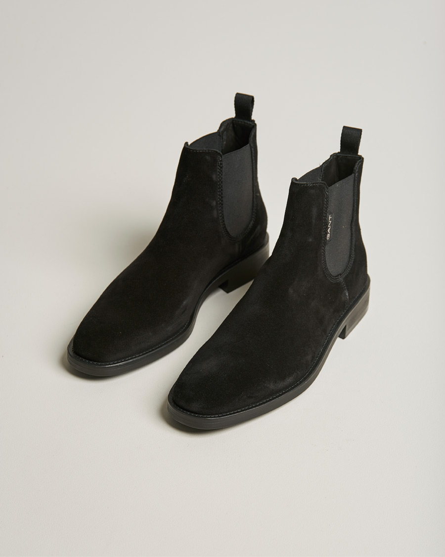 Herren | GANT Brockwill Suede Chelsea Boot Black | GANT | Brockwill Suede Chelsea Boot Black