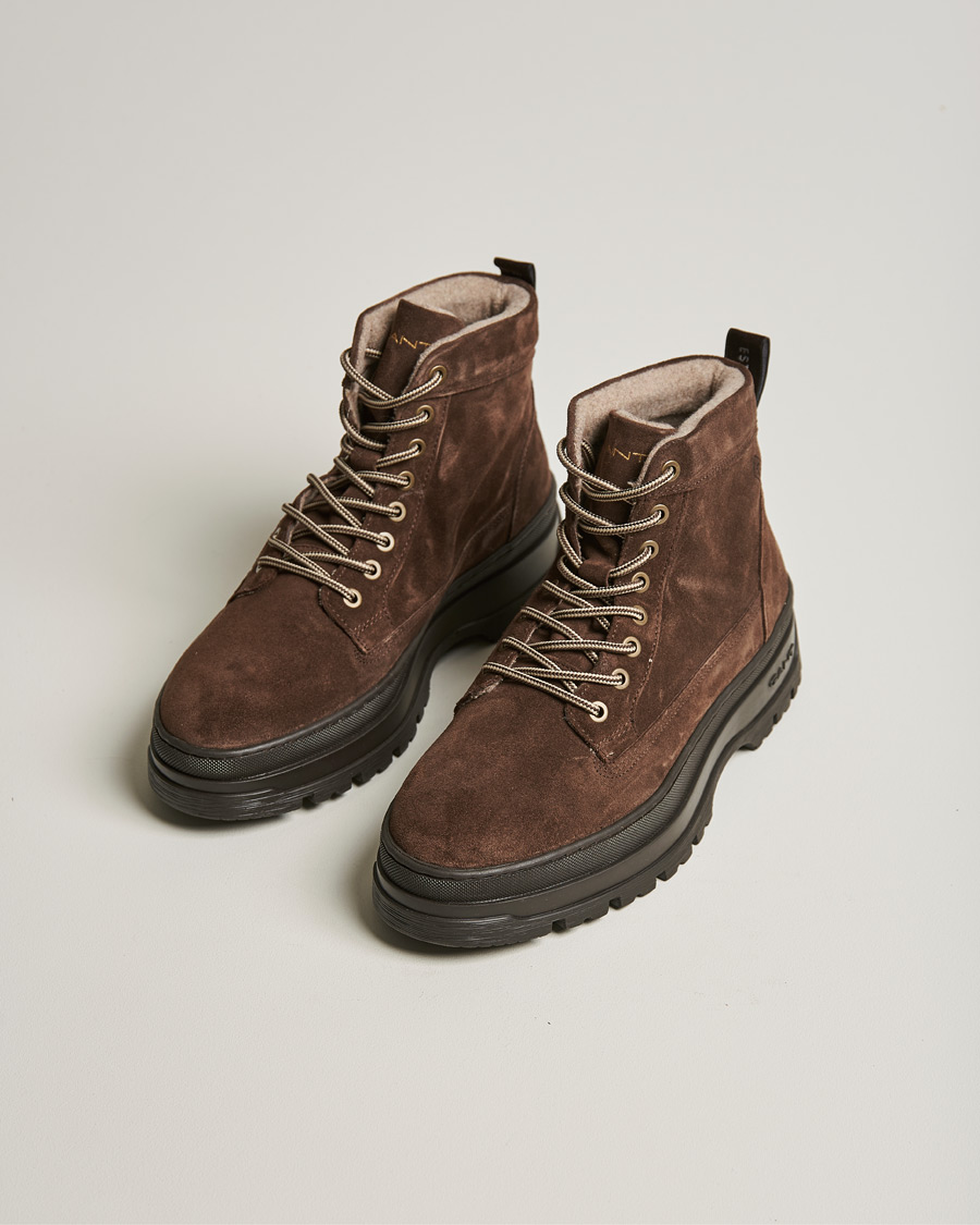 Herren | GANT St Grip Mid Lace Boot Dark Brown | GANT | St Grip Mid Lace Boot Dark Brown