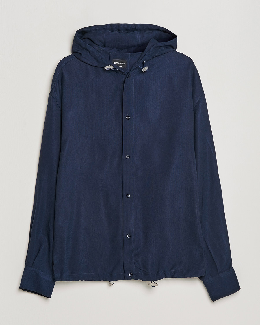 Herren | Jacken | Giorgio Armani | Hooded Lightweight Jacket Night Sky
