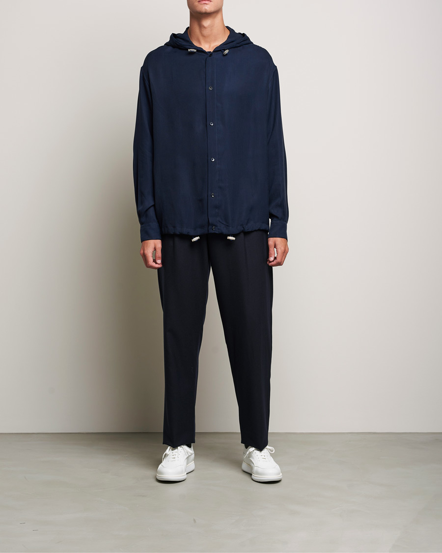 Herren | Jacken | Giorgio Armani | Hooded Lightweight Jacket Night Sky