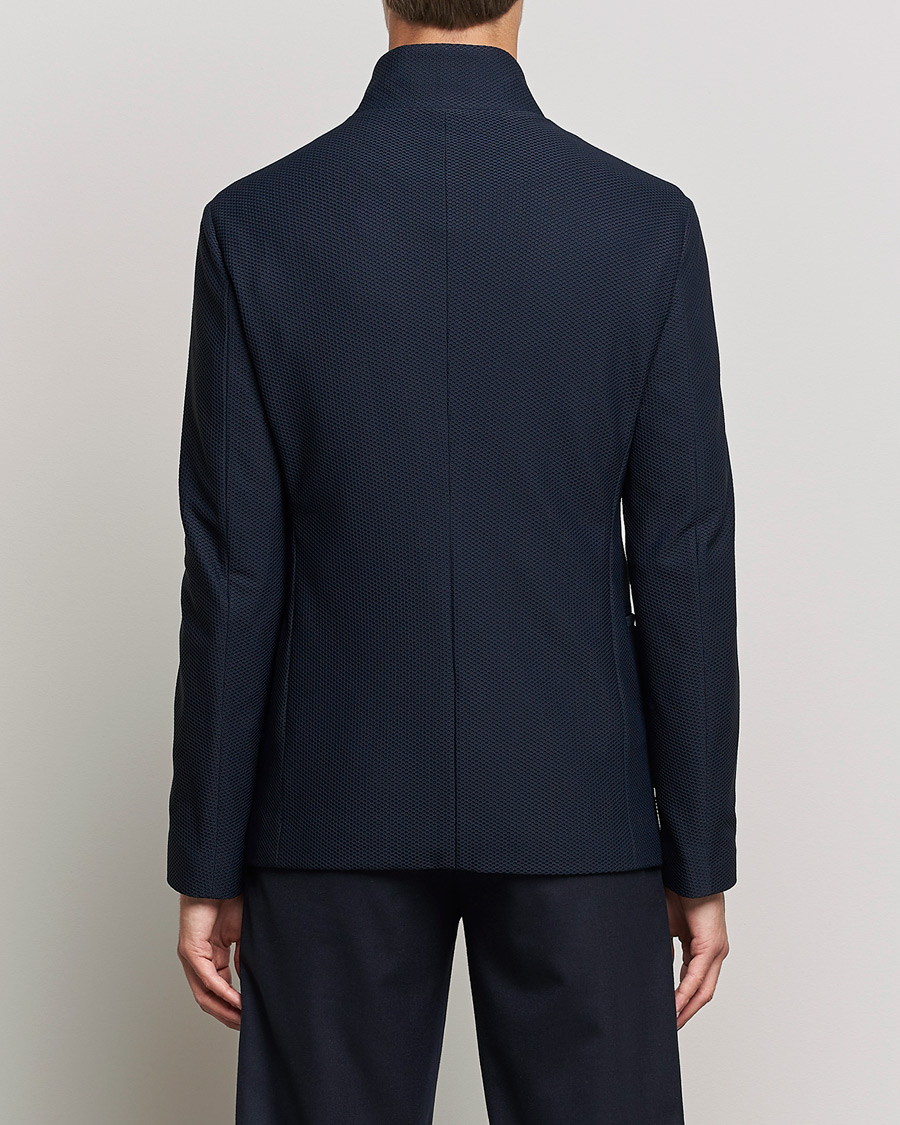 Herren | Sakkos | Giorgio Armani | Technical Mesh Zip Blazer Navy
