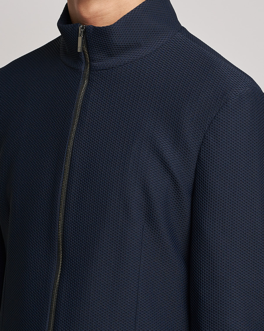 Herren | Sakkos | Giorgio Armani | Technical Mesh Zip Blazer Navy