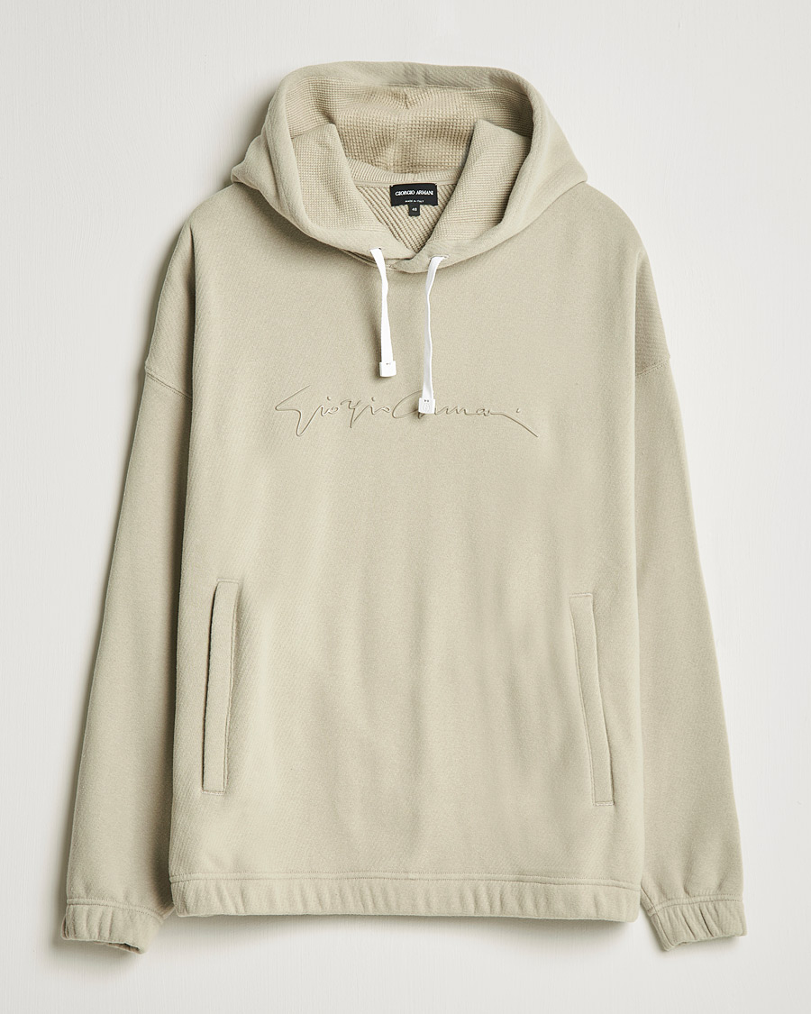 Herren | Pullover | Giorgio Armani | Heavy Cotton Hoodie Beige