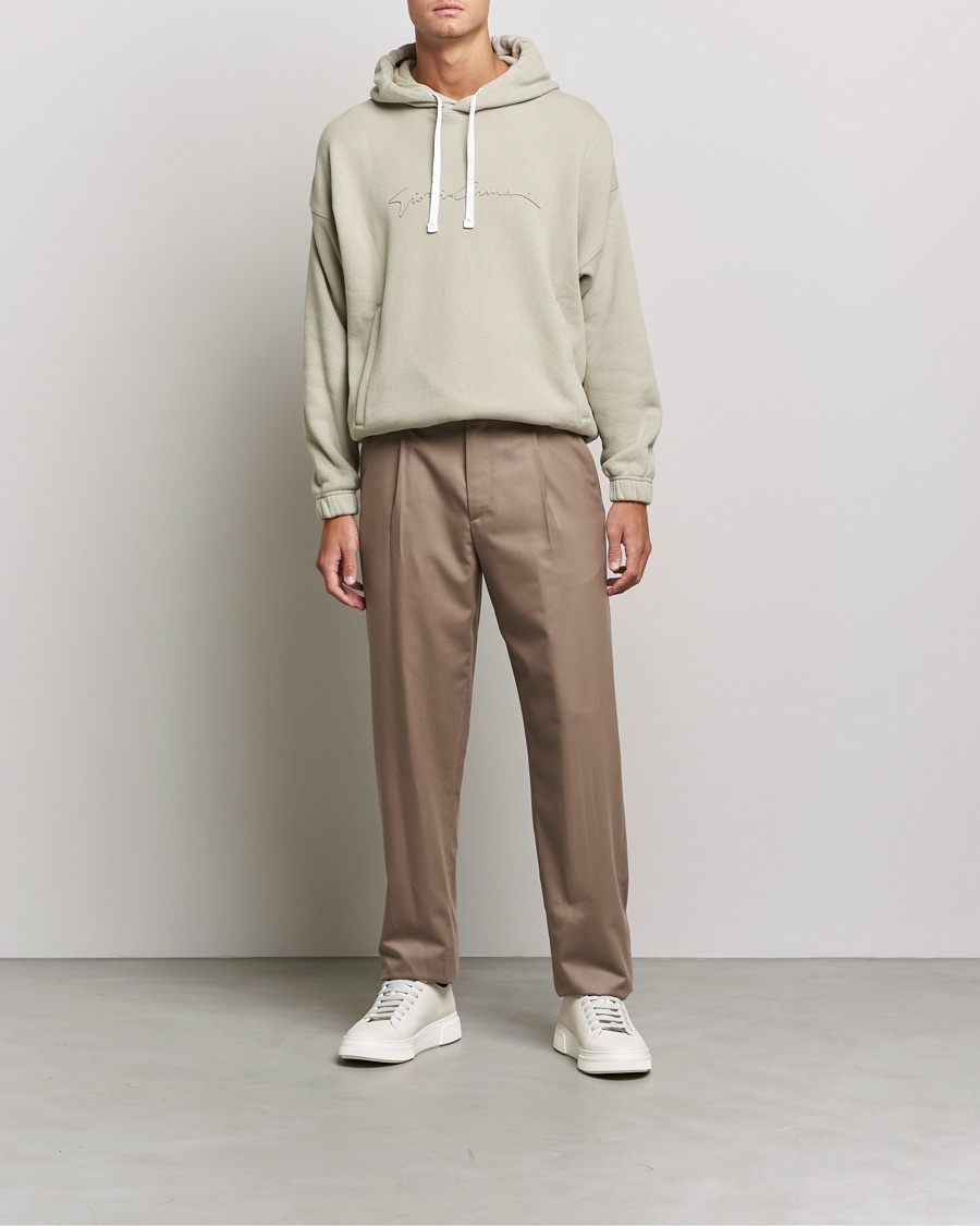 Herren | Pullover | Giorgio Armani | Heavy Cotton Hoodie Beige