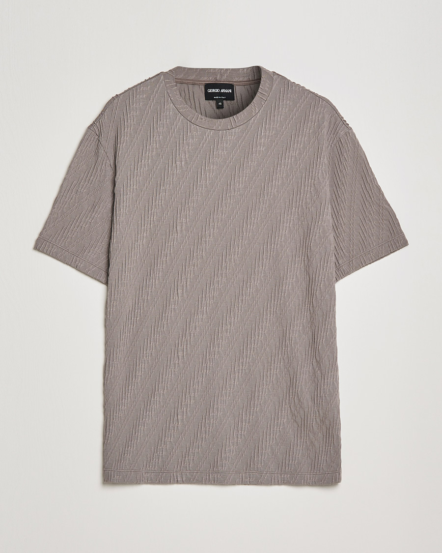 Herren | T-Shirts | Giorgio Armani | Cashmere Blend Chevron T-Shirt Beige