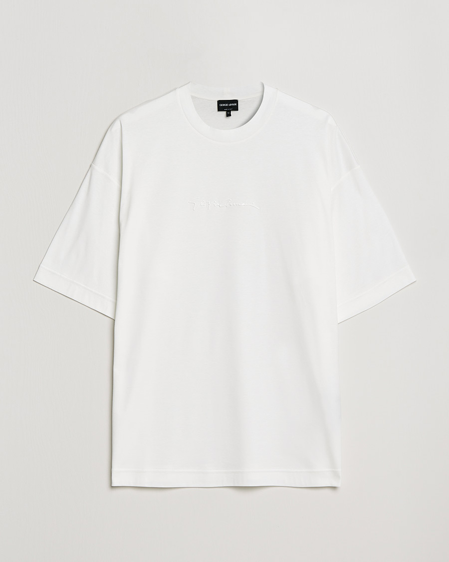 Herren | T-Shirts | Giorgio Armani | Short Sleeve Signature T-Shirt White