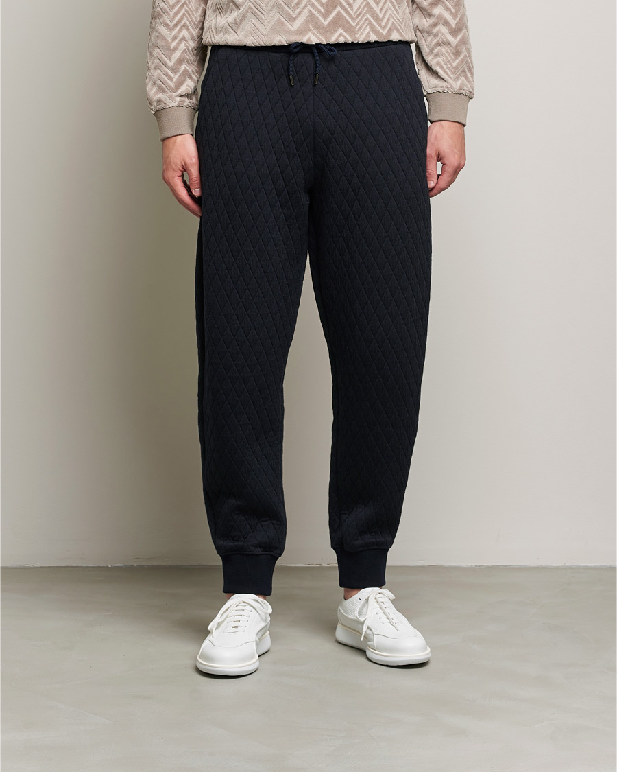 Herren | Hosen | Giorgio Armani | Diamond Quilted Joggers Navy