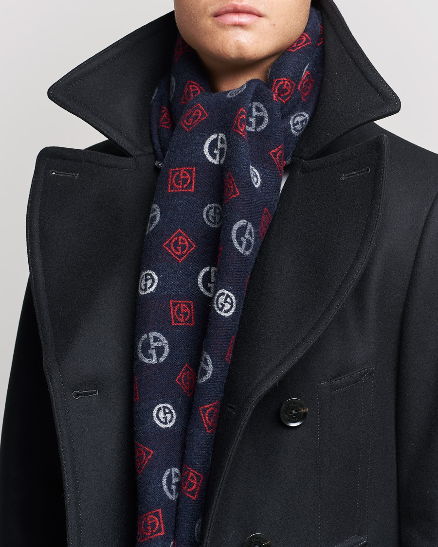 Herren | Giorgio Armani Cashmere/Silk Scarf Navy | Giorgio Armani | Cashmere/Silk Scarf Navy