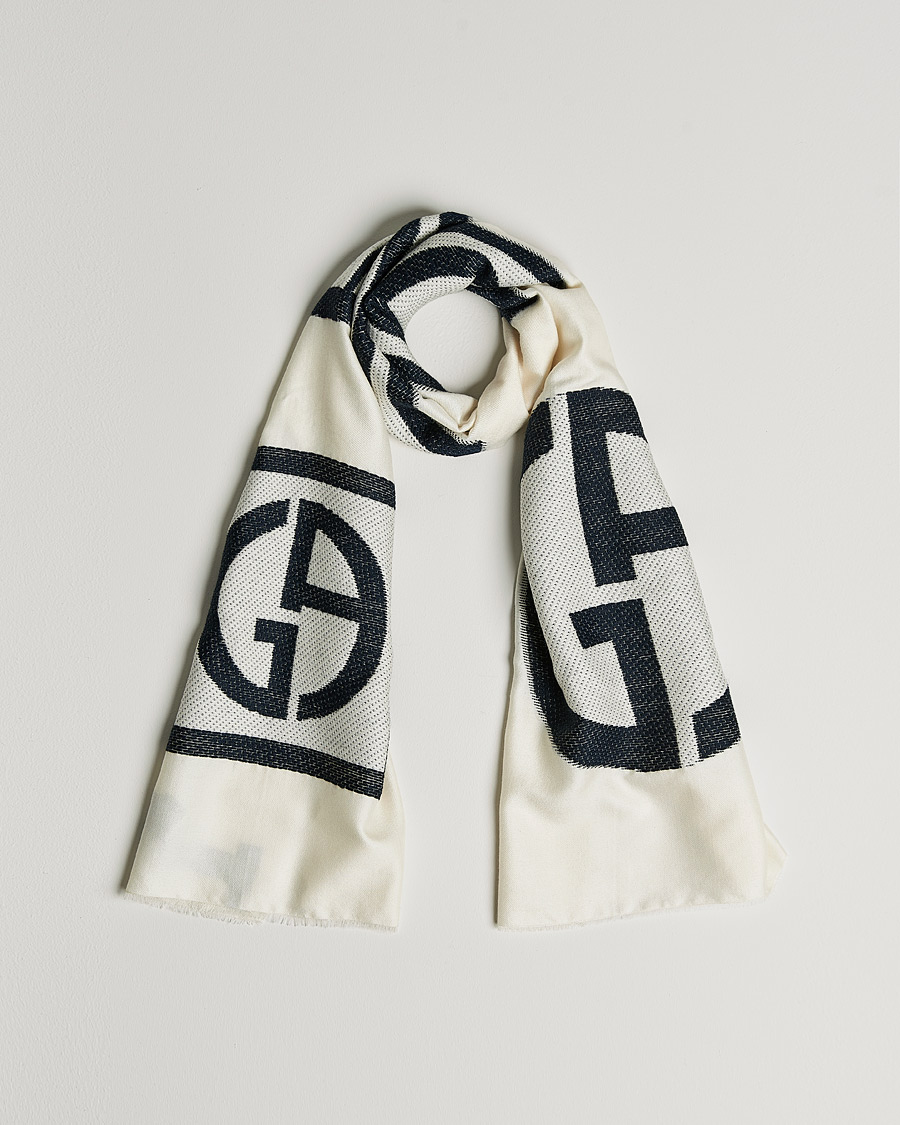 Herren | Giorgio Armani Cashmere/Silk Scarf White | Giorgio Armani | Cashmere/Silk Scarf White
