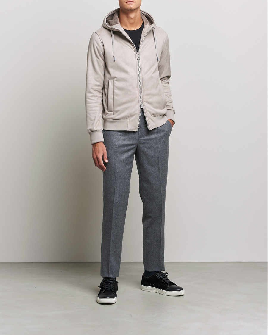 Herren | Jacken | Herno | Faux Suede Jacket Light Grey